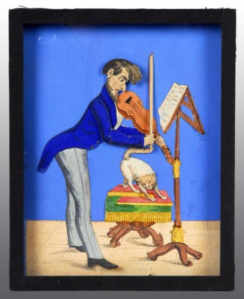 Appraisal: Early Sand Toy Description American Depicts a man playing a