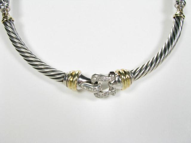 Appraisal: Lady's David Yurman designer ''Cable Buckle'' sterling silver and k