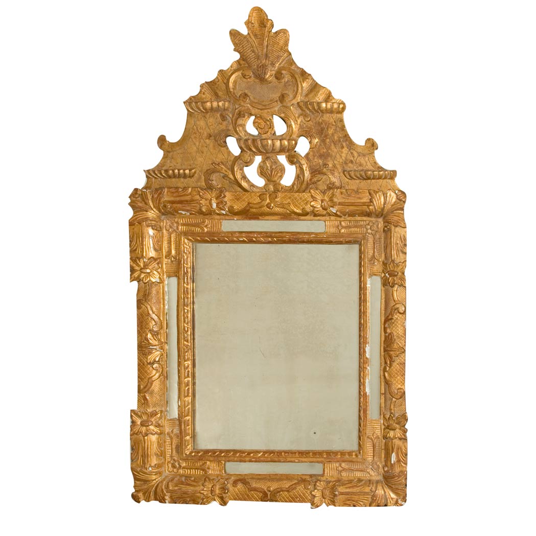 Appraisal: Louis XV Style Gilt-Wood Mirror The rectangular mirror plate with