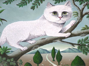 Appraisal: Andre Duranton French b - The white cat oil on