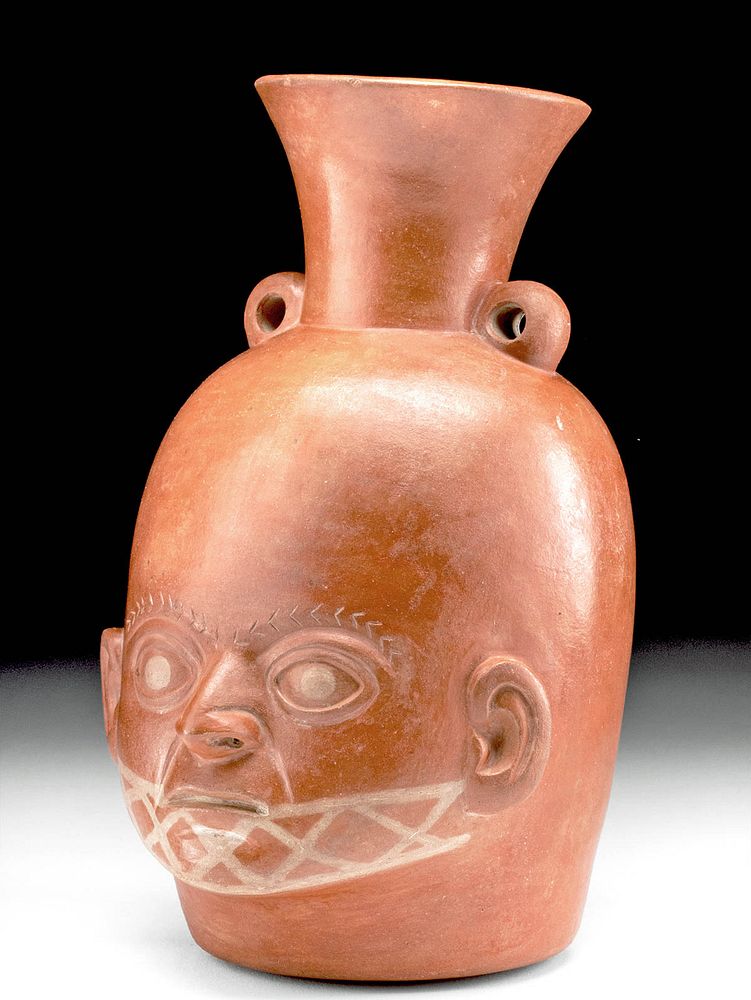 Appraisal: Salinar-Moche Redware Portrait Vessel Originally Listed At Pre-Columbian North Coast