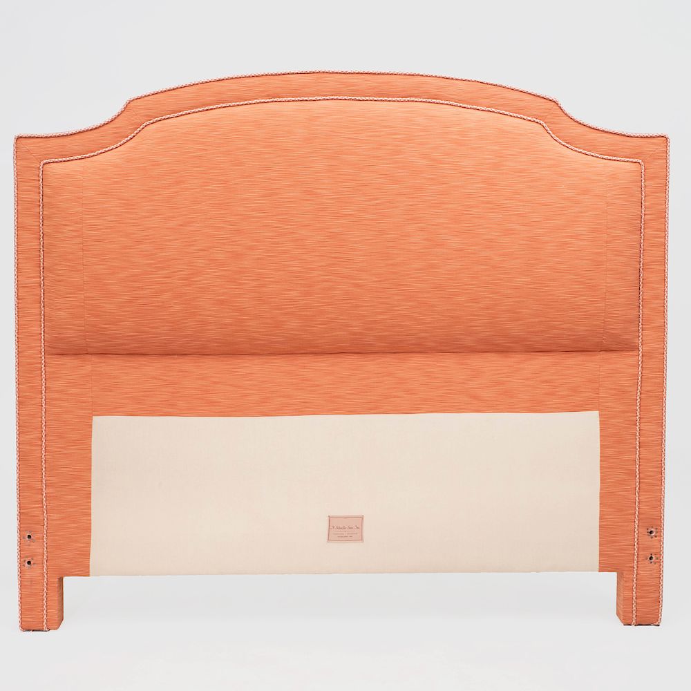 Appraisal: A Schneller Sons Inc Upholstered Headboard With label From a