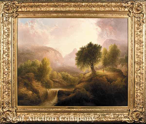 Appraisal: Thomas Doughty American - Mountain Scenery oil on canvas signed