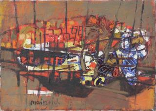 Appraisal: MAIROVICH Zvi Oil on Canvas S Jerusalem St Hiafa Israel