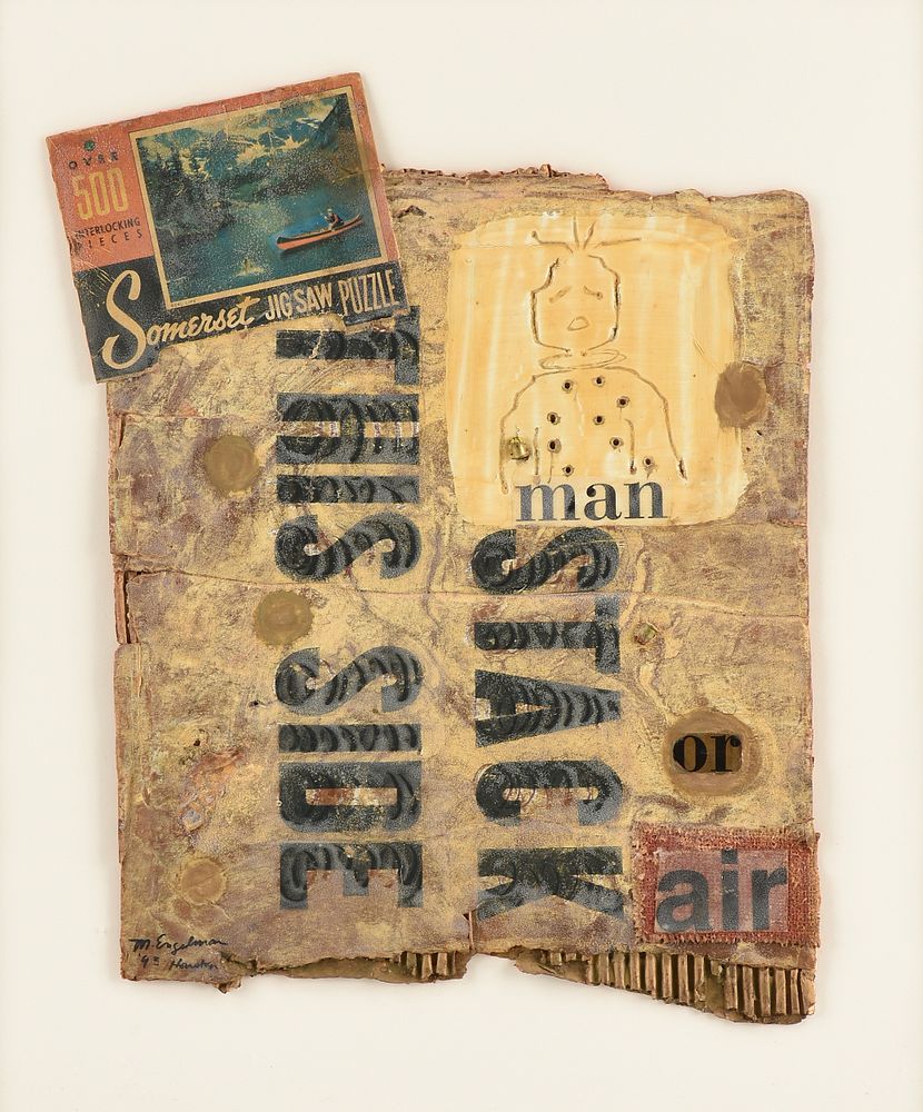 Appraisal: MICHELLE ENGELMAN-BERNS American Texas b A COLLAGE Man or Air