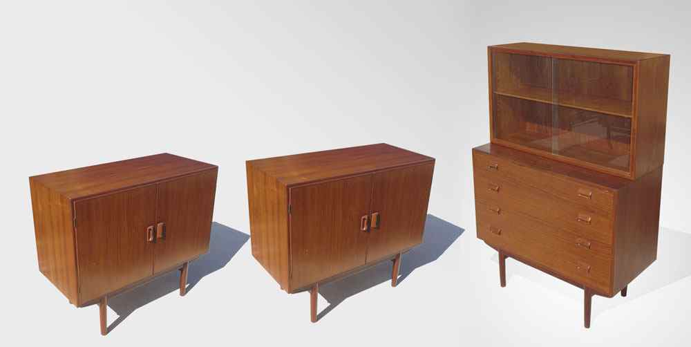 Appraisal: BORGE MORGENSEN SOBORG MOBLER DANISH MODERN SIDE CABINETS To include