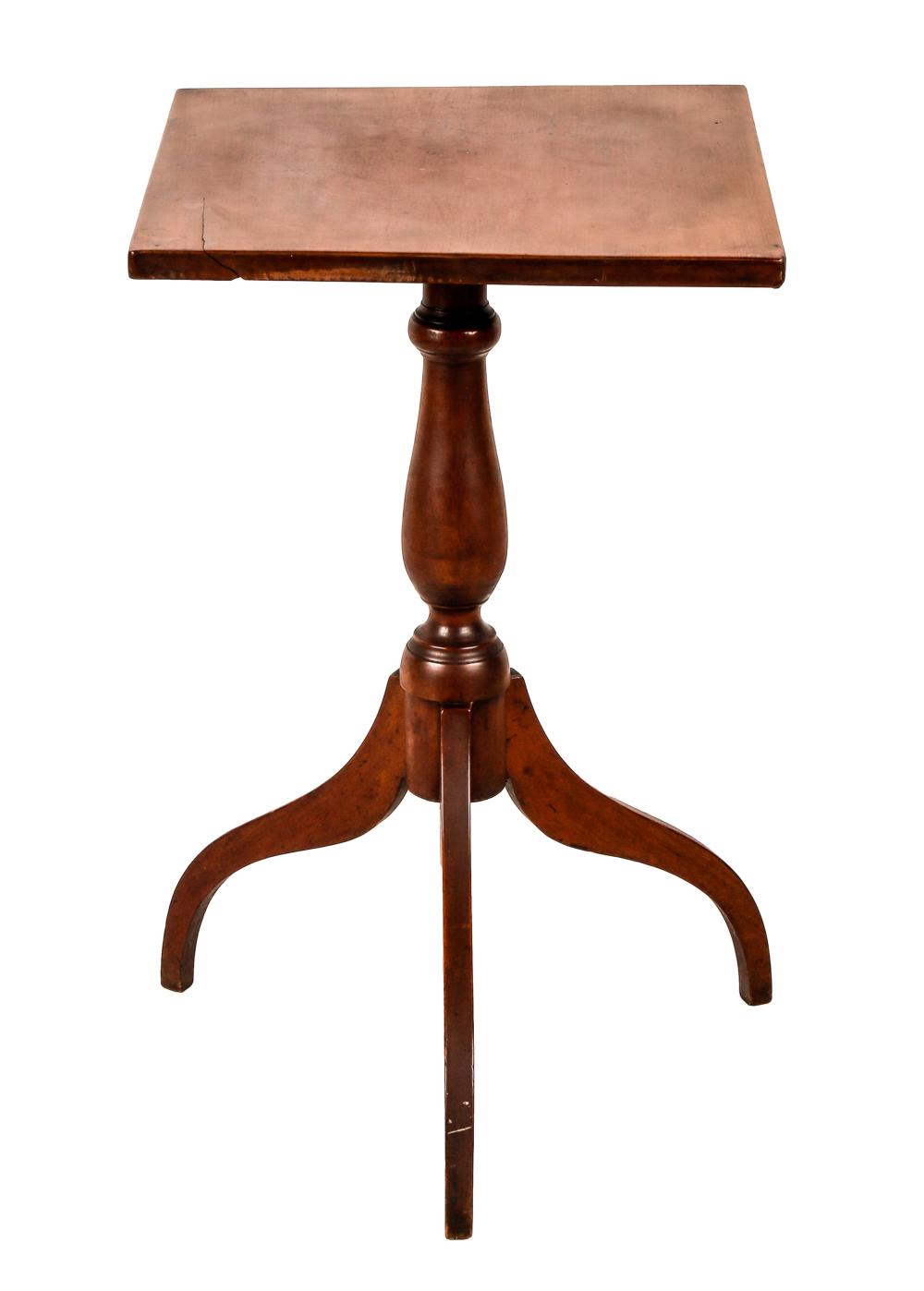 Appraisal: CHERRY WOOD TRIPOD TABLECondition with sun fading and general wear