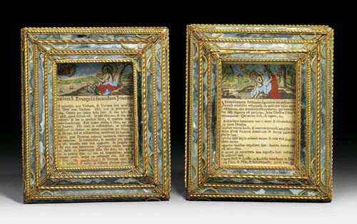 Appraisal: PAIR OF SMALL FRAMES Baroque Venice th century The frames