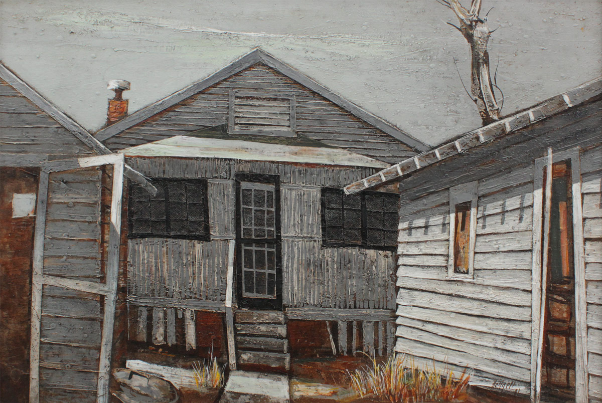 Appraisal: HODGELL Robert Overman American - Florida Weather Beaten Shack Mixed