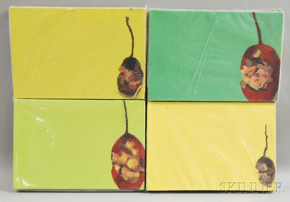 Appraisal: Nancy Mitchnick American b Set of Four Abstract Works Two