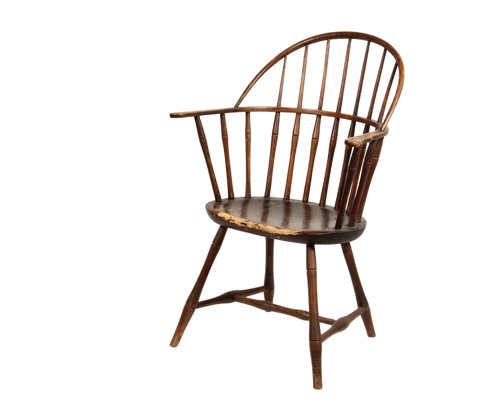 Appraisal: WINDSOR ARMCHAIR - Sack Back Bamboo Turned Windsor Armchair New