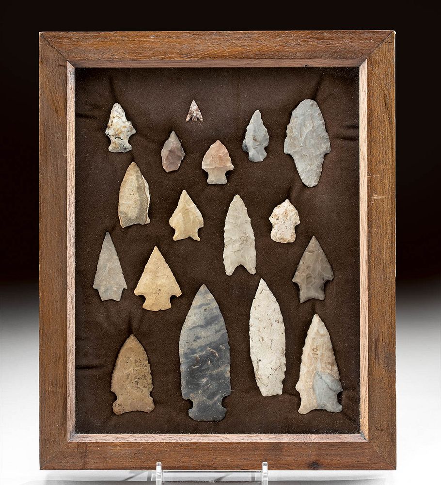 Appraisal: Native American Stone Arrowheads Originally Listed At Native American Missouri