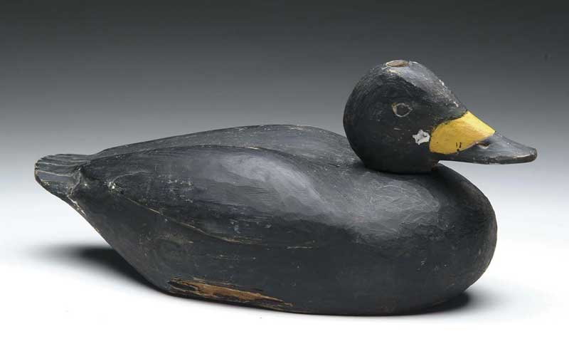 Appraisal: ANTIQUE GUS WILSON SCOTTER DECOY Gus Wilson is probably the