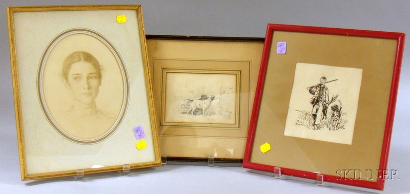 Appraisal: Two Framed Works on Paper including a print on paper