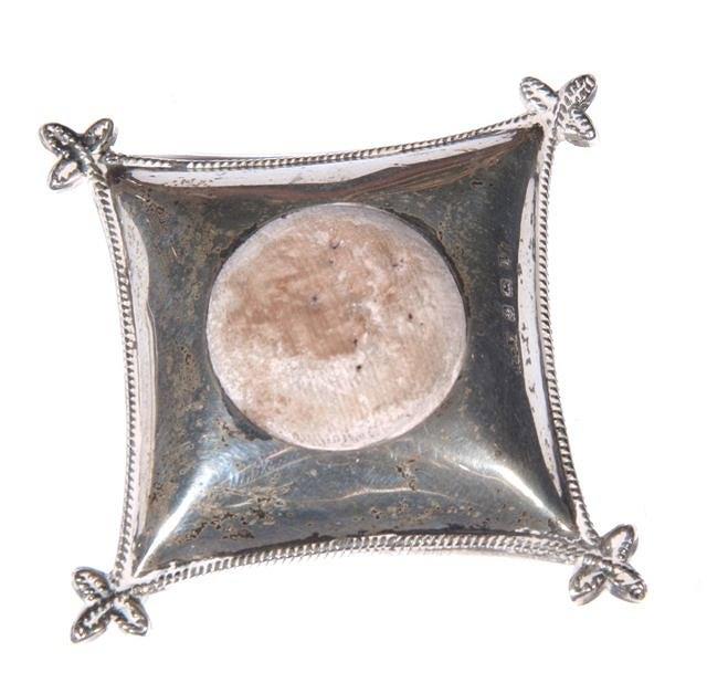 Appraisal: A SILVER PIN CUSHION in the form of a cushion