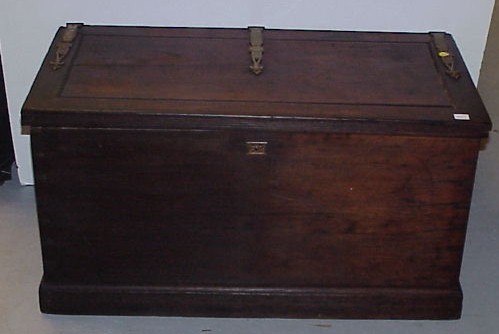 Appraisal: Chest with miter cut molded edges at lid molded edges