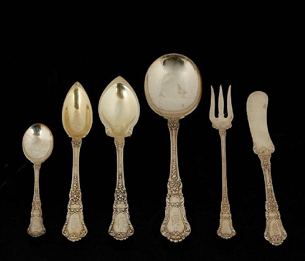 Appraisal: A sterling flatware setGorham Mfg Co Providence RIOld Baronial monogrammed