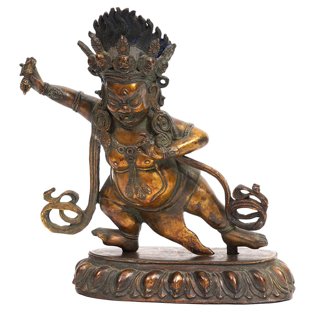 Appraisal: Bronze Dancing Buddha on Signed Base Bronze figure of a