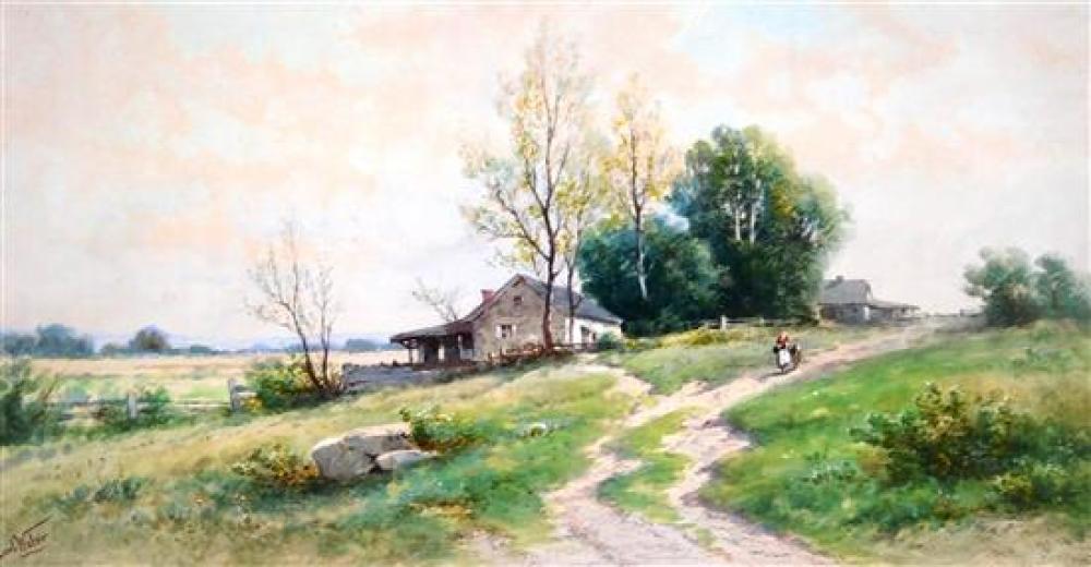 Appraisal: Carl Weber German American - Hillside near West Hampton L