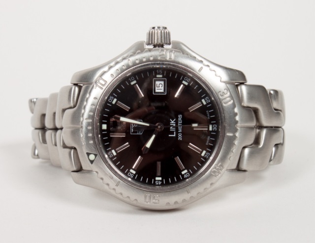 Appraisal: Tag Heuer Link gentleman's wristwatch waterproof brushed stainless steel case