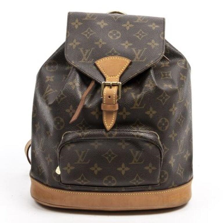 Appraisal: Louis Vuitton Montsouris MM backpack in brown and tan monogram