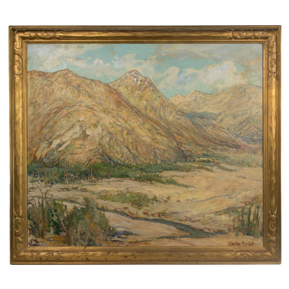 Appraisal: CHARLES P REIFFEL AMERICAN - DESERT RANCH OIL ON CANVASUndated