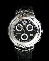 Appraisal: Versace Atelier Chrono Men's Watch Black round dial with four