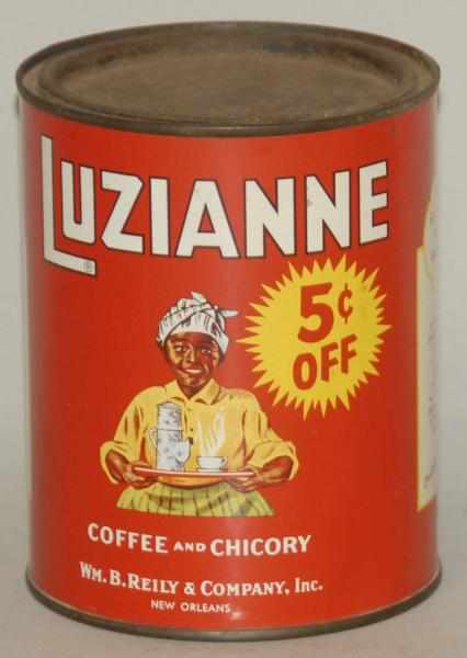 Appraisal: Luzianne Coffee Chicory Tin s and s Few shallow and