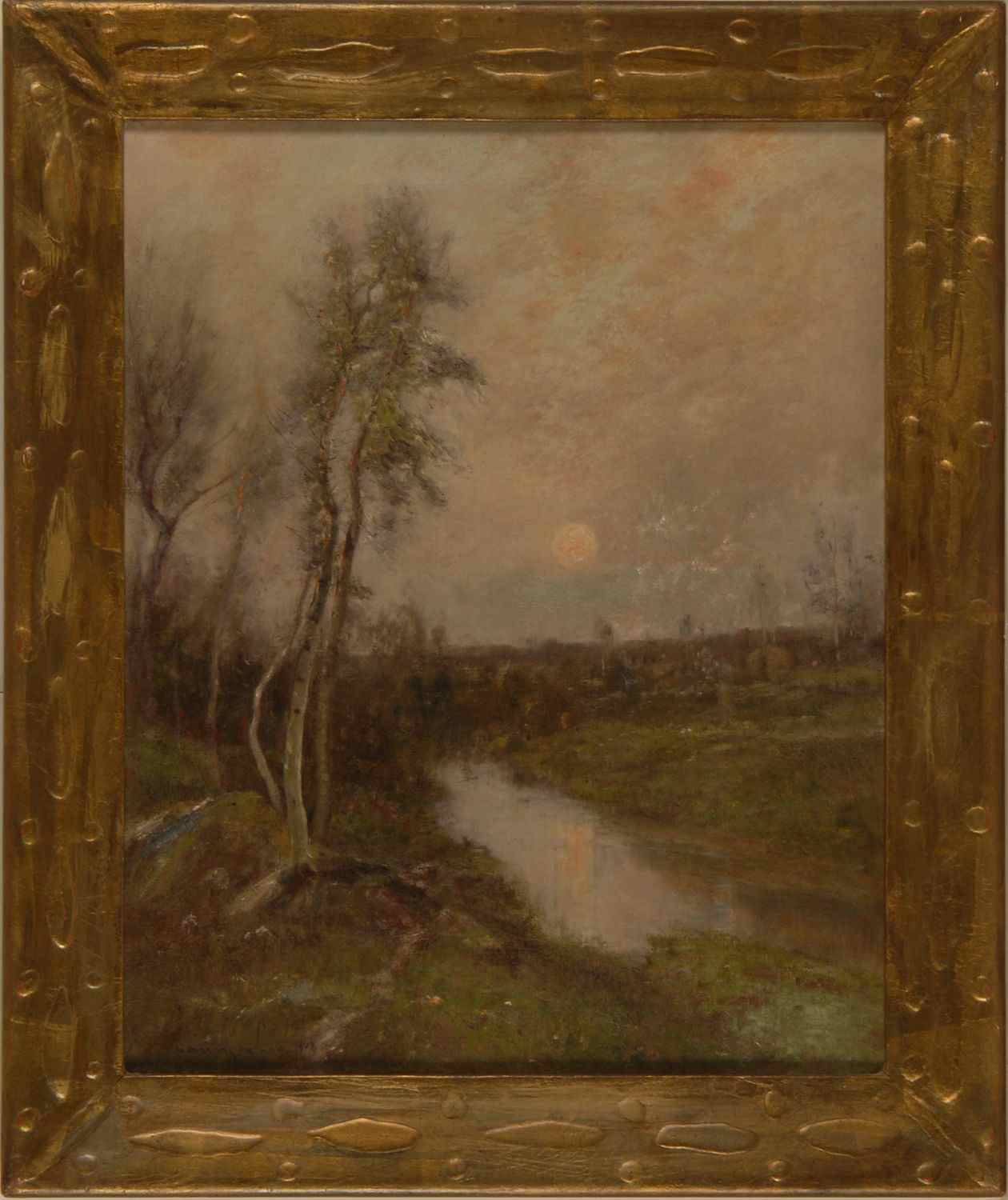 Appraisal: EDWARD B GAYAmerican - Sunset over a stream lined with