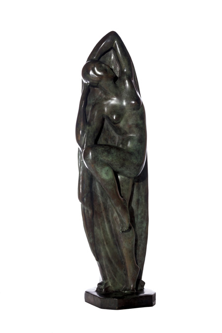 Appraisal: JOSEPH JULES EMMANUEL CORMIER French - Stylized Nude bronze signed