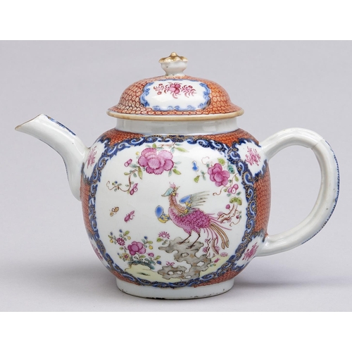 Appraisal: A Chinese export porcelain famille rose teapot and cover c