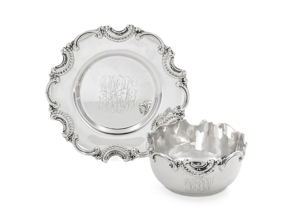 Appraisal: An American Silver Finger Bowl and Underplate An American Silver