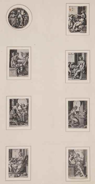 Appraisal: Georg Pencz The liberal arts composite set plates and appear