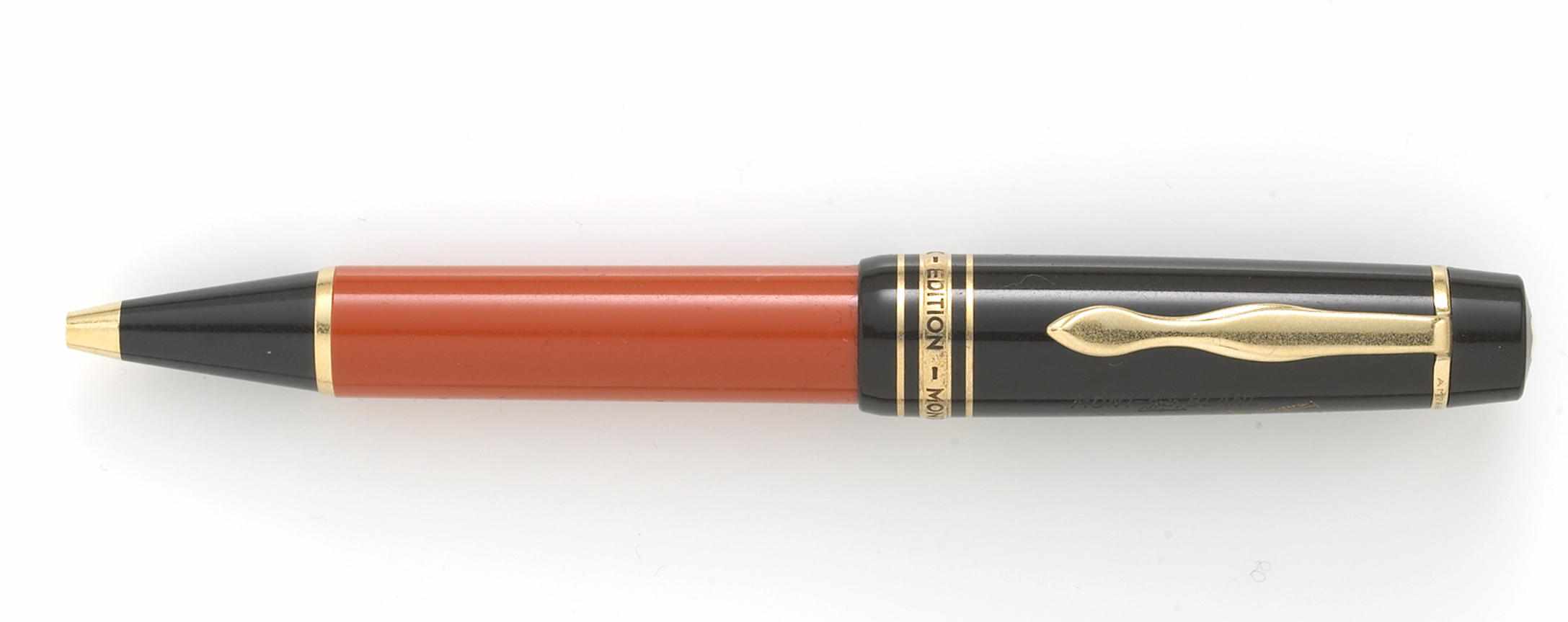 Appraisal: MONTBLANC Hemingway Limited Edition Ballpoint Pen A coral and brown