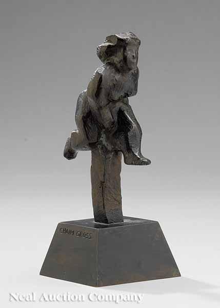 Appraisal: An American Modernist Bronze Figure of A Balancing Acrobat th