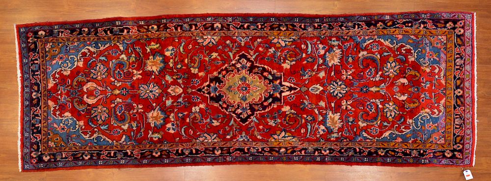 Appraisal: Hamadan Runner Persia x second half- th century hand-knotted Condition