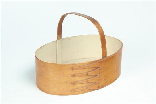 Appraisal: SHAKER BENTWOOD CARRIER Attributed to Alfred Maine th century maple