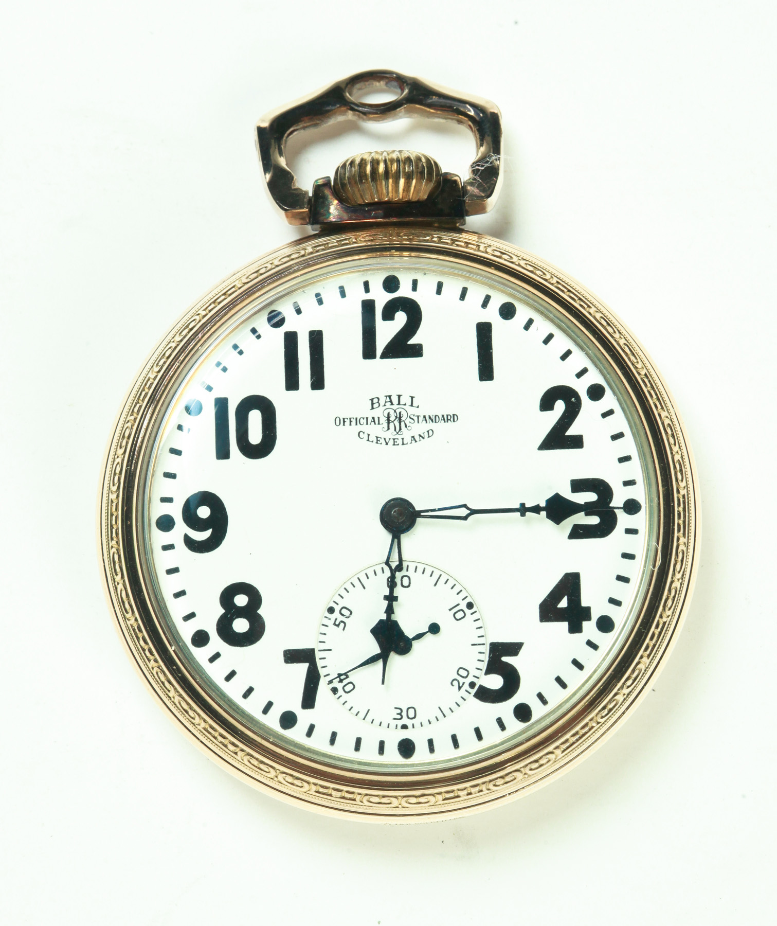 Appraisal: BALL OFFICIAL RAILROAD POCKET WATCH Cleveland early th century Official