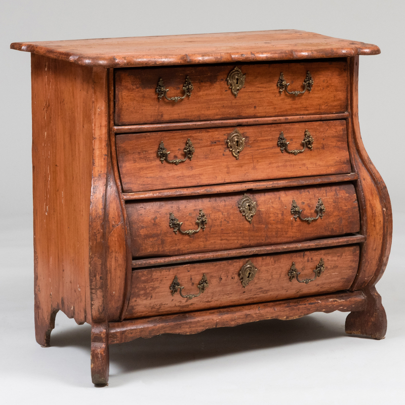 Appraisal: Dutch Rococo Painted Pine Bomb Commode x x in Condition