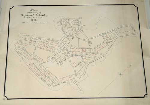 Appraisal: INTERESTING AND RARE ORIGINAL SURVEY MAPS OF SQUIRREL ISLAND MAINE