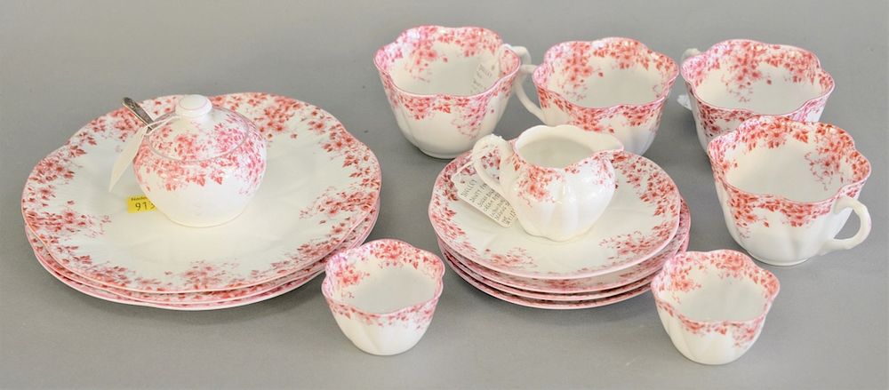 Appraisal: Shelley fifteen piece set of Dainty pink to include cups