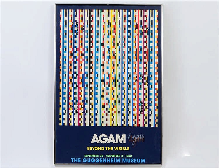 Appraisal: YACOV AGAM EXHIBITION COLOR POSTER Beyond the Visible September -