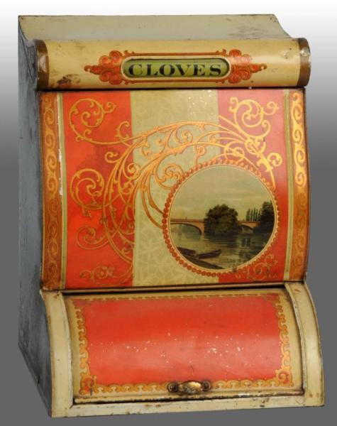 Appraisal: Counter Spice Tin Description Includes a roll-down door Nice looking