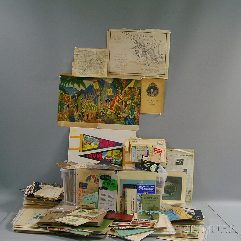 Appraisal: Group of Travel-related Ephemera early to mid- th century assorted