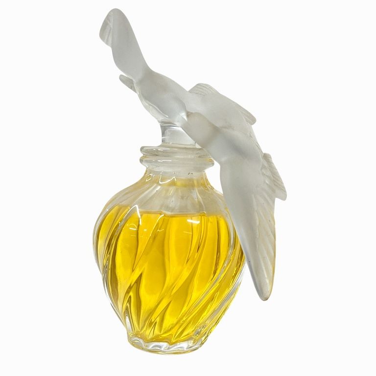 Appraisal: Lalique Frosted Crystal Twin Dove Perfume Bottle Lalique Frosted Crystal