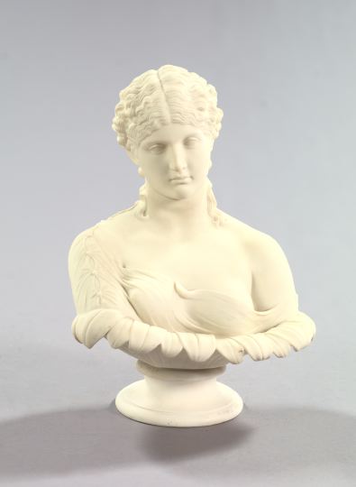 Appraisal: Fine Large Copeland Parian Porcelain Bust of Clytie impressed at