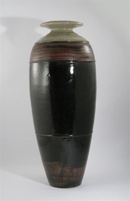 Appraisal: Richard Batterham born a massive stoneware vase shouldered form the