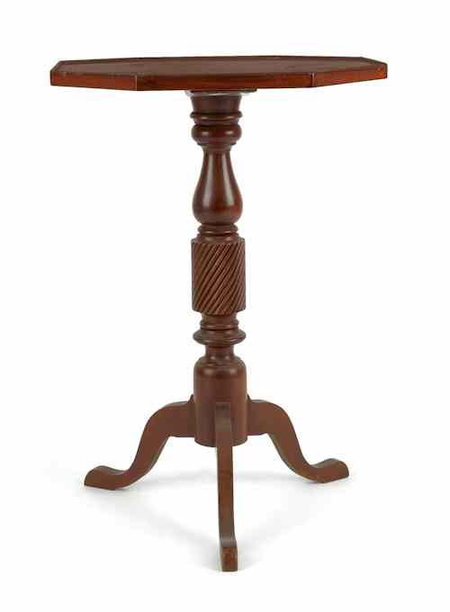 Appraisal: Pennsylvania Federal walnut candlestand th c h w together with