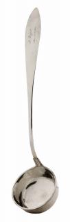 Appraisal: Continental Silver Ladle th century oval downturn handle deep round