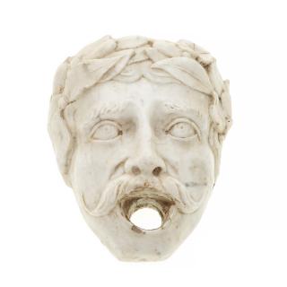 Appraisal: Antique Roman white marble fountain head Antique Roman white marble